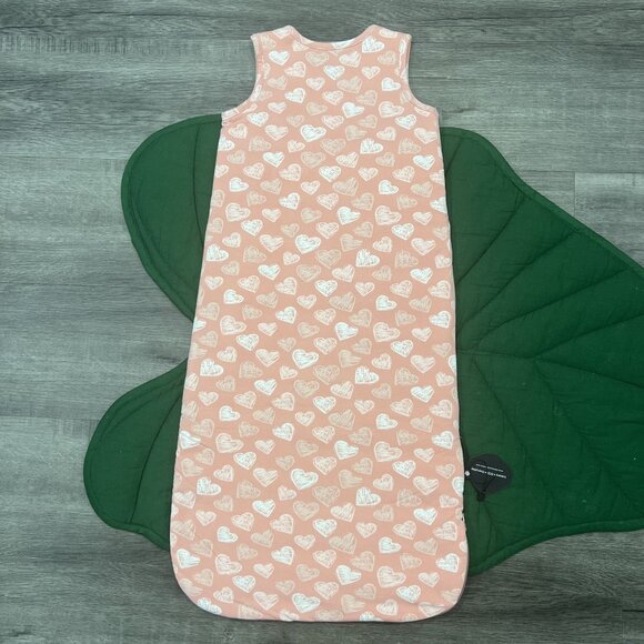 Sweet Bamboo 9-18 Months Pink Scribble Hearts Quilted Sleep Sack 1.5 TOG - Picture 2 of 4